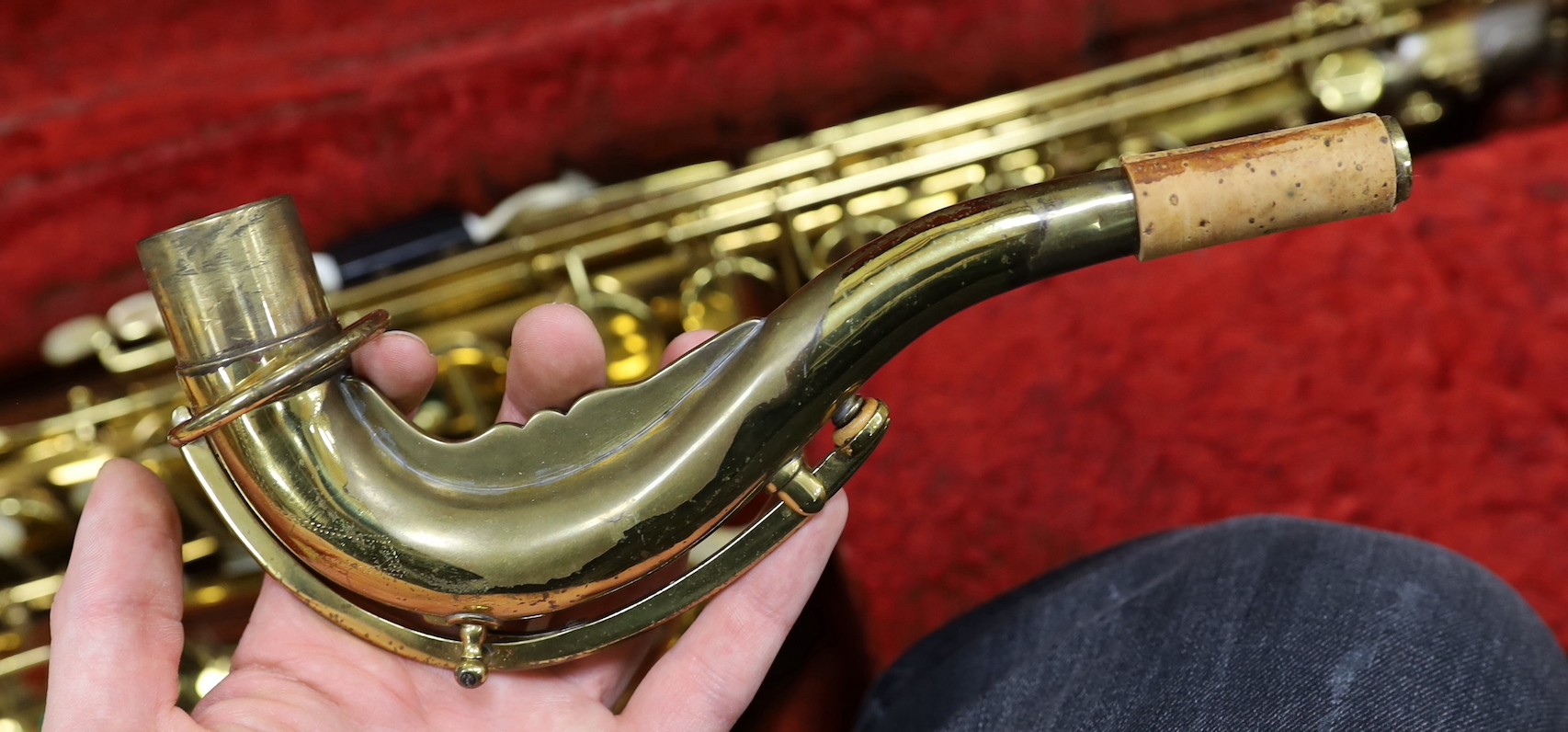 A cased Selmer Pennsylvania special tenor saxophone